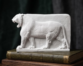 Assyrian Guardian Lion Statue, 3D Printed Ancient Mesopotamian Sculpture, Museum Replica, Historical Decor