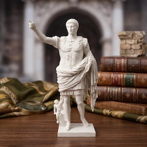 Augustus Prima Porta Statue, 3D Printed Roman Emperor Sculpture, Ancient Rome Decor, Classical Art Replica image 1