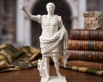 Augustus Prima Porta Statue, 3D Printed Roman Emperor Sculpture, Ancient Rome Decor, Classical Art Replica