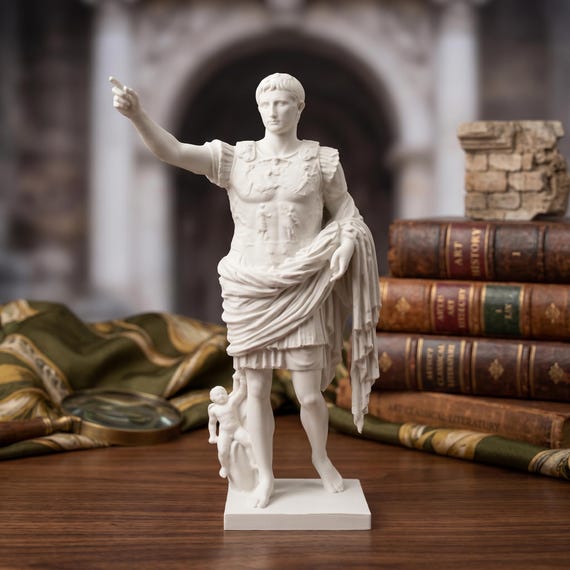 Augustus Prima Porta Statue, 3D Printed Roman Emperor Sculpture, Ancient Rome Decor, Classical Art Replica