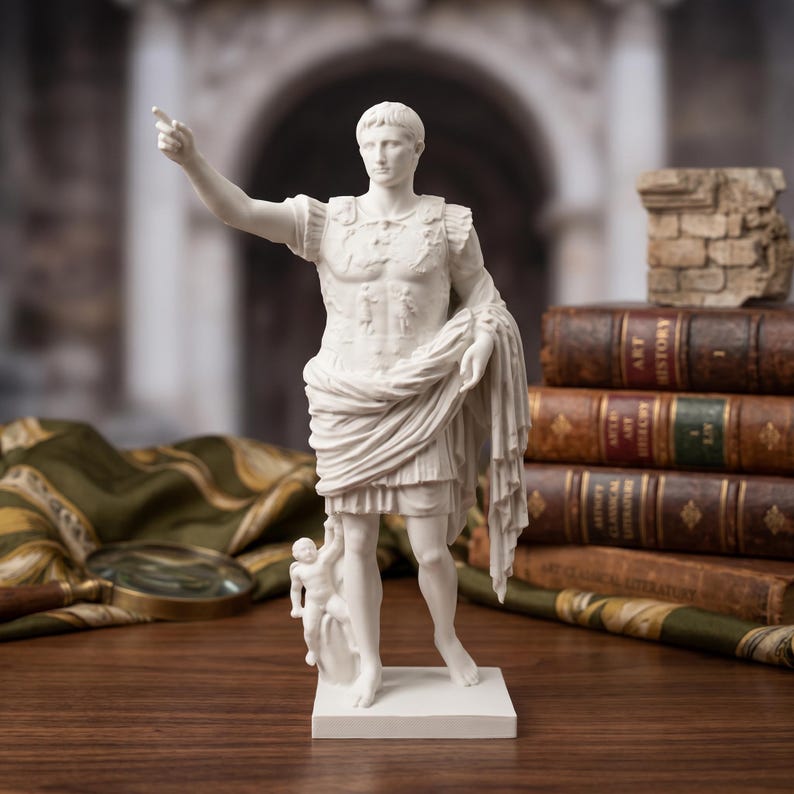 Augustus Prima Porta Statue, 3D Printed Roman Emperor Sculpture, Ancient Rome Decor, Classical Art Replica image 1