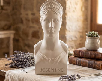 Josephine Bonaparte Bust, 3D Printed French Empress Statue, Napoleon Era Portrait Sculpture, Classical Decor