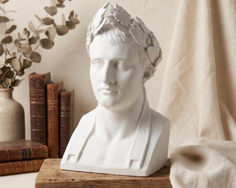 Napoleon Bonaparte Bust, 3D Printed Statue, French Emperor Sculpture, Historical Decor, Library & Office Display