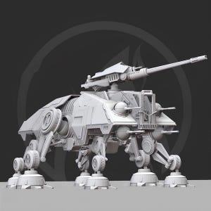 AT-TE, LARGE 34cm - 68cm long Star Wars, tank 3D Printed model kit Unpainted Unassembled, star clone walker vehicle republic wars legion