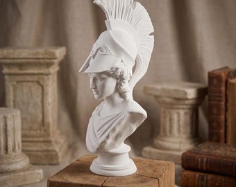 Athena Bust, 3D Printed Greek Goddess Statue, Ancient Greek Sculpture, Mythology Decor, Classical Home & Office Decor