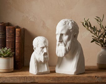 Zeno of Citium Bust, 3D Printed Greek Philosopher Statue, Stoic Philosophy Sculpture, Classical Art Decor
