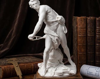 Bernini David Statue, 3D Printed Flawlessly, Baroque Sculpture, Italian Renaissance Art Replica, Classical Home Decor