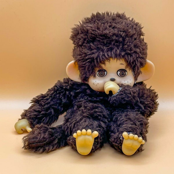 Original Monchhichi aus Japan von Toho mit Schlafaugen, 1974, Vintage, Stofftier