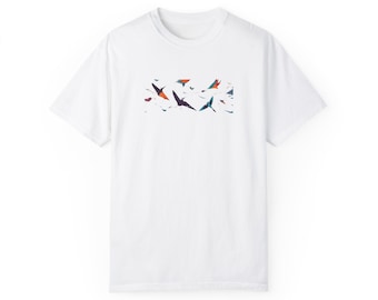 Vögel T-Shirt, Vögel auf einem Draht Shirt, Grafik Frauen Shirt, Grafik Vögel, Natur Shirt, Tier, Geschenk für Familie, Bruder, Schwester Geschenk