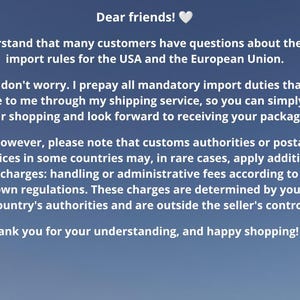 Pu&ograve; includere: Un grafico con la bandiera degli Stati Uniti a sinistra e la bandiera dell'Unione Europea a destra su un cielo blu. Il testo tratta le regole di importazione, i dazi doganali e le spese doganali per i clienti negli USA e nell'UE.