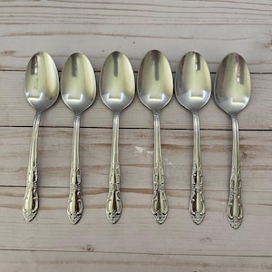 Oneida Oneidacraft  Venus Stainless SILVERWARE 6 Soup Spoons Replacement Pieces