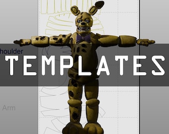 Modelli in schiuma e carta per Pepakura di Yellow Rabbit SpringBonnie Cosplay, modello in schiuma FNAF Furry