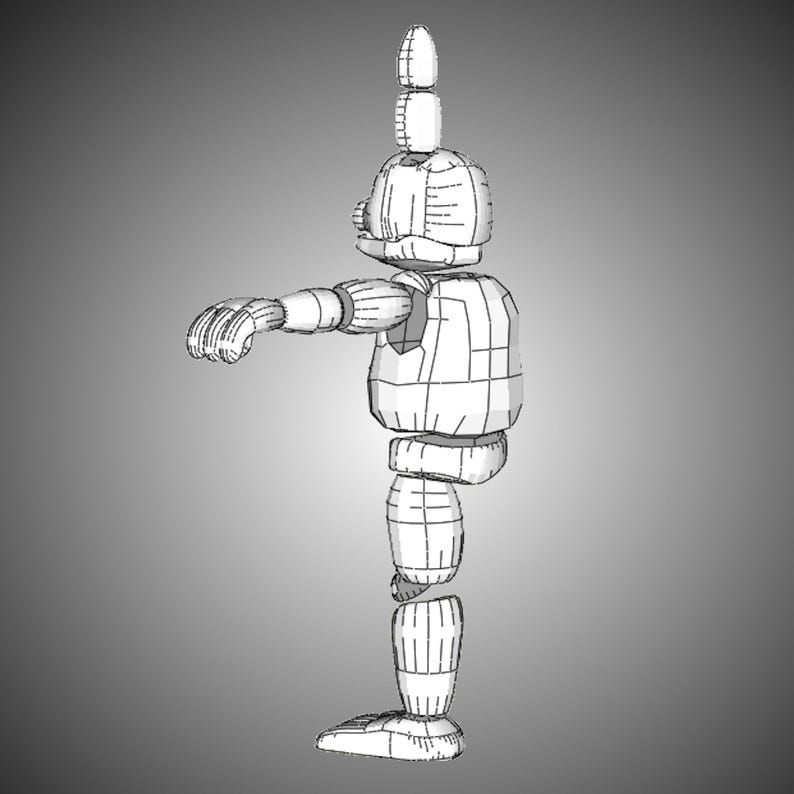 Pode incluir: Modelo de arame de um personagem de desenho animado com uma cabe&ccedil;a grande, bra&ccedil;os longos e pernas. O personagem est&aacute; de p&eacute; com os bra&ccedil;os estendidos.