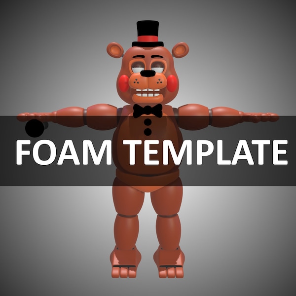 Toy Freddy Cosplay Foam and Paper Pepakura Templates Foam Template