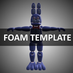 Unwithered/Withered Bonnie Cosplay Foam and Paper Pepakura Templates Foam Template