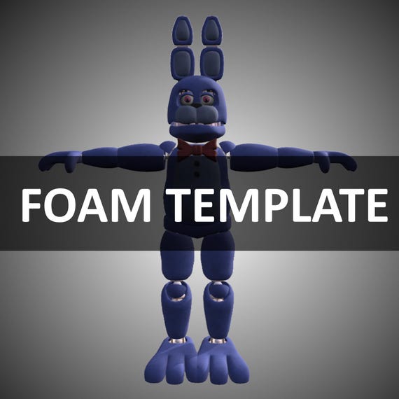 Unwithered/Withered Bonnie Cosplay Espuma y papel Pepakura Plantillas Foam Template