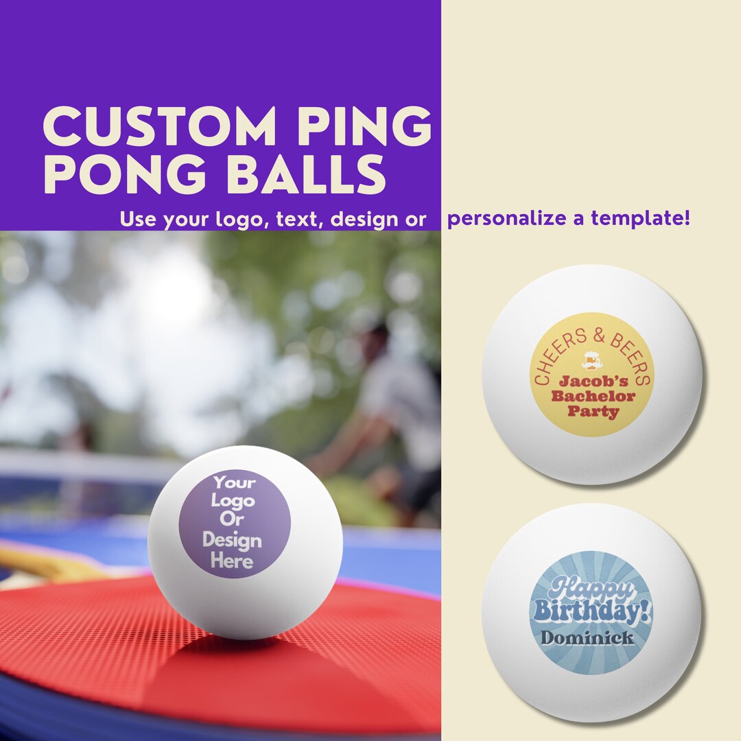 Custom Personalized Ping Pong Balls Set for Table Tennis, Beer Pong