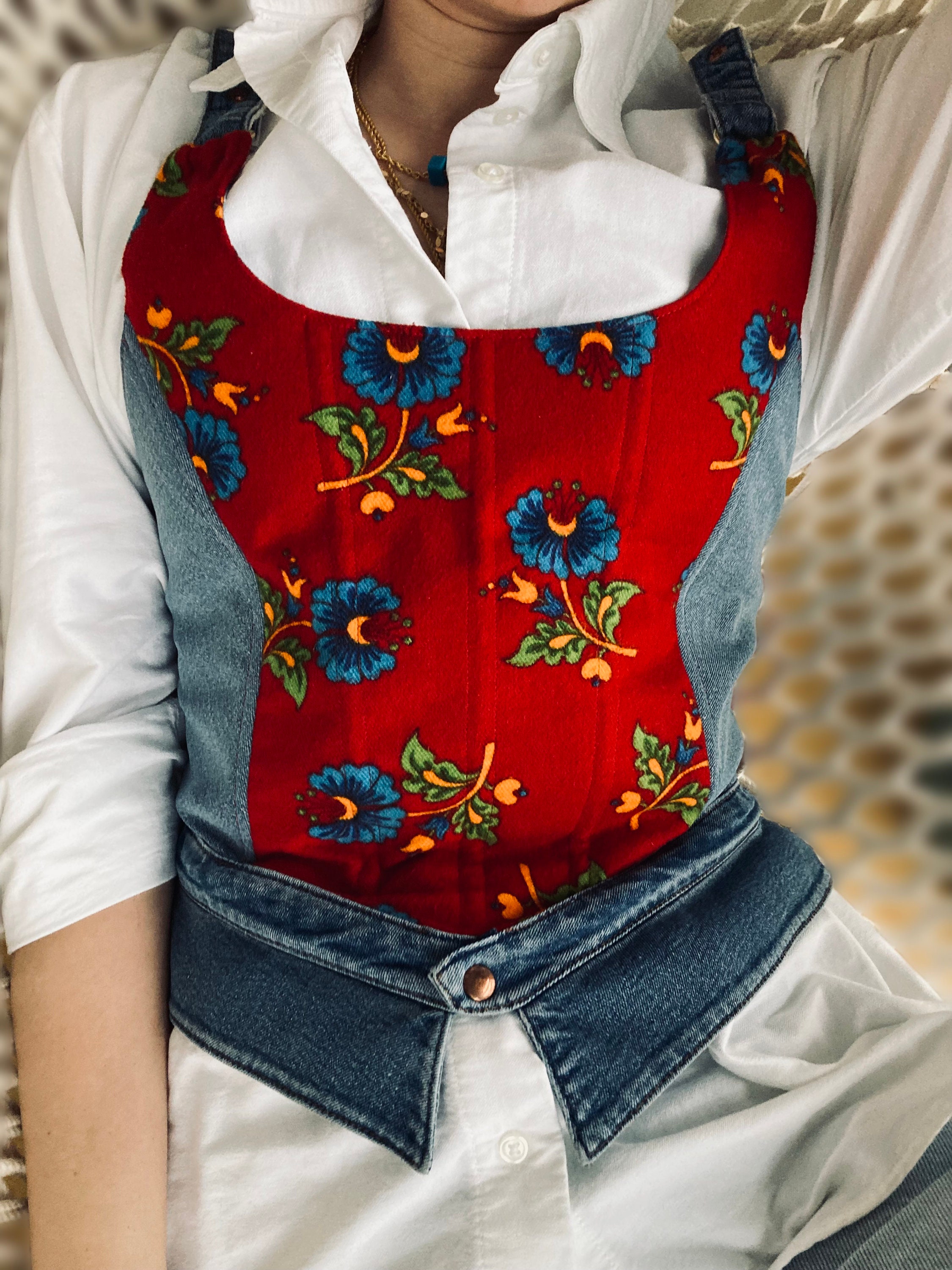 factory store online wholesale Upcycled Handmade Victorian Corset Upcycled  Denim & Turkish Victorian Flannel & Fabric /Valentine´s Handmade day gift  /Gift for Denim her 