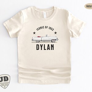 Personalized Name Shirt, Iconic Car Toddler Shirt, Gift for Kids, Toddlers and Babies, Car Birthday Party, Boy Gift Tshirt.