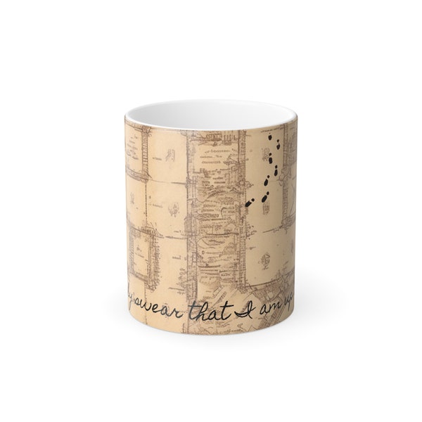 Harry Potter Marauder's Map Magic Mug - Heat-Reactive Color-Changing Coffee Cup