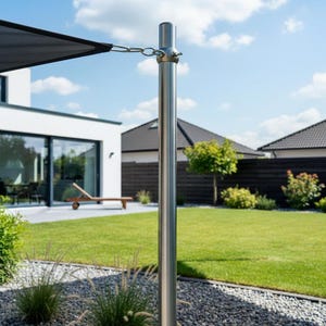 Zonnezeilmast 3 m Ø42-60 mm roestvrijstalen traploze zonnezeilmast met handgreep! Paal