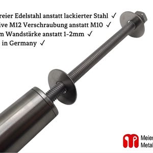Pull-up bar 70-170 cm solid, 2.5 mm wall thickness – pull-up bar for indoor & outdoor, horizontal bar, gymnastics bar, pull-up bar for pull-ups