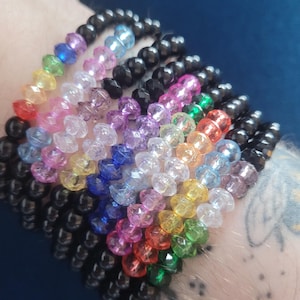 Have Some Pride! Flag Coloured LGBTQ+ Support  Elastic Bead Bracelet - Multiple Designs (Trans, Gay, Lesbian, Non-Binary, Bi + more)