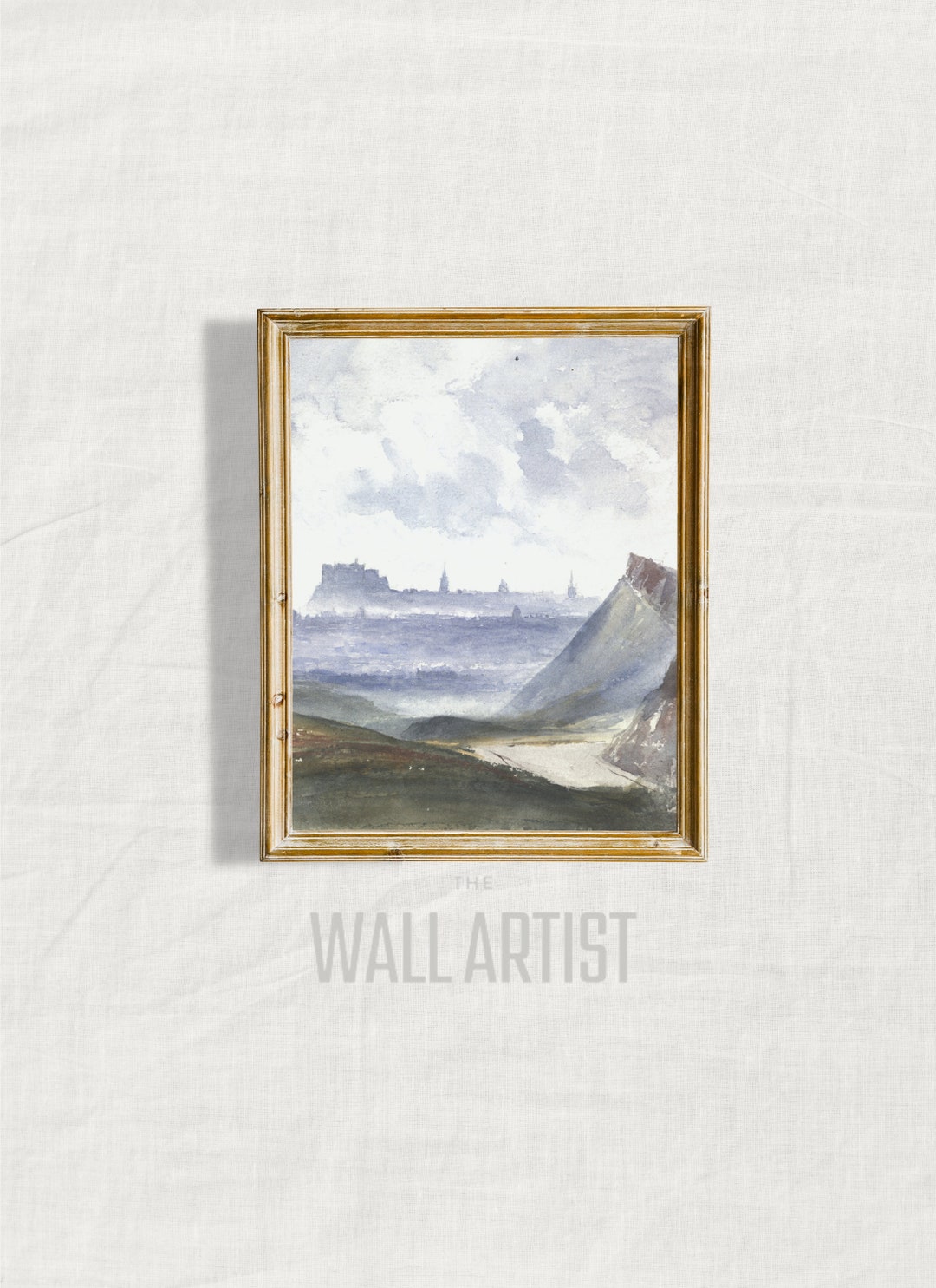 Misty Mountain Printable Art | Watercolor Landscape | Instant Download ...