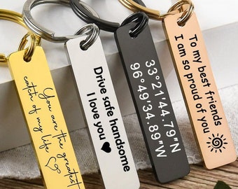 Customised Keyring Personalised Keychain Personalised Keyring Custom Keychain Personalised Gift Name Keychain Drive Safe Keyring Gift