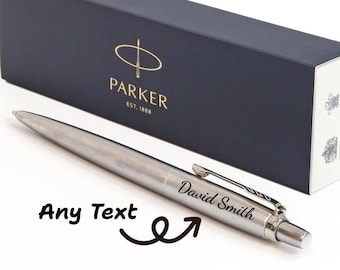 Personalised Engraved Parker Pen, Ballpoint Jotter Pen, Personalised Pen, Gift for Him, for Doctor, Company Pen Wedding Groomsmen Gift