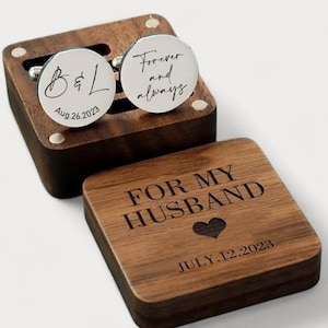 Custom Cufflinks Set | Next Day Shipping | Tie Clip Wedding Personalised Cufflinks for Men Dad Husband Groom Cufflinks Set