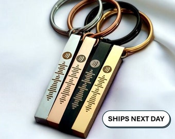 Personalised Spotify Bar Keychain Music Scannable Keyring Personalised Gift Music Gift Keychain Customised Keyring Birthday Christmas Gift