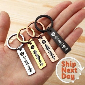 Personalised Spotify Keychain Music Scannable Keyring Personalised Gift Music Gift Keychain Customised Keyring Birthday Anniversary Gift