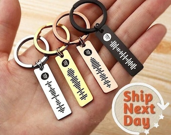 Personalised Spotify Keychain Music Scannable Keyring Personalised Gift Music Gift Keychain Customised Keyring Birthday Anniversary Gift