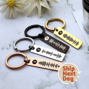 Personalised Spotify Keychain Music Scannable Keyring Personalised Gift Music Gift Keychain Customised Keyring Birthday Anniversary Gift image 1