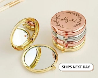 Personalised Mirror Engraved Compact Mirror Bridesmaid Gift Wedding Gift Personalised Gift Pocket Mirror Luxury Wedding Compact Bridesmaid