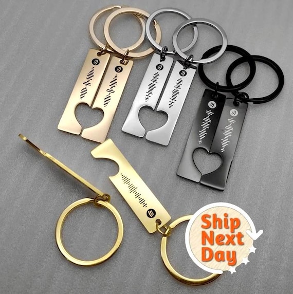 Personalised Spotify Heart Keychain Engraved Music Keyring Song Keychain  Personalised Music Gift Scannable Keychain Valentines Day Gift