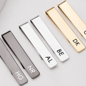 Personalised Tie Clip Engraved Tie Clip Mens Tie Clip Gift For Him Personalised Gift Groom Gift Groomsmen Gift Suit Accessories Wedding image 6