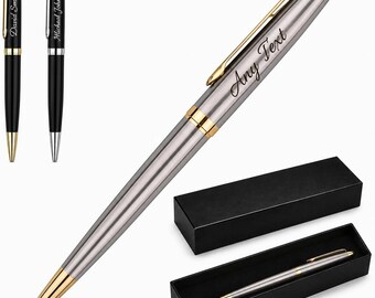 Personalised Ballpoint Pen with Gift Box | Custom Name Pen Luxury Personalised Gift for Men & Women, Birthday, Wedding, Graduation, Office