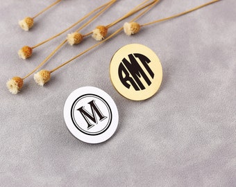 Individuelle Brosche Pin Logos, Hochzeit Pins, personalisierte Initiale Brosche, gravierte Groomsmen Geschenk Pins, Anzug Accessoires Pins Persönlich