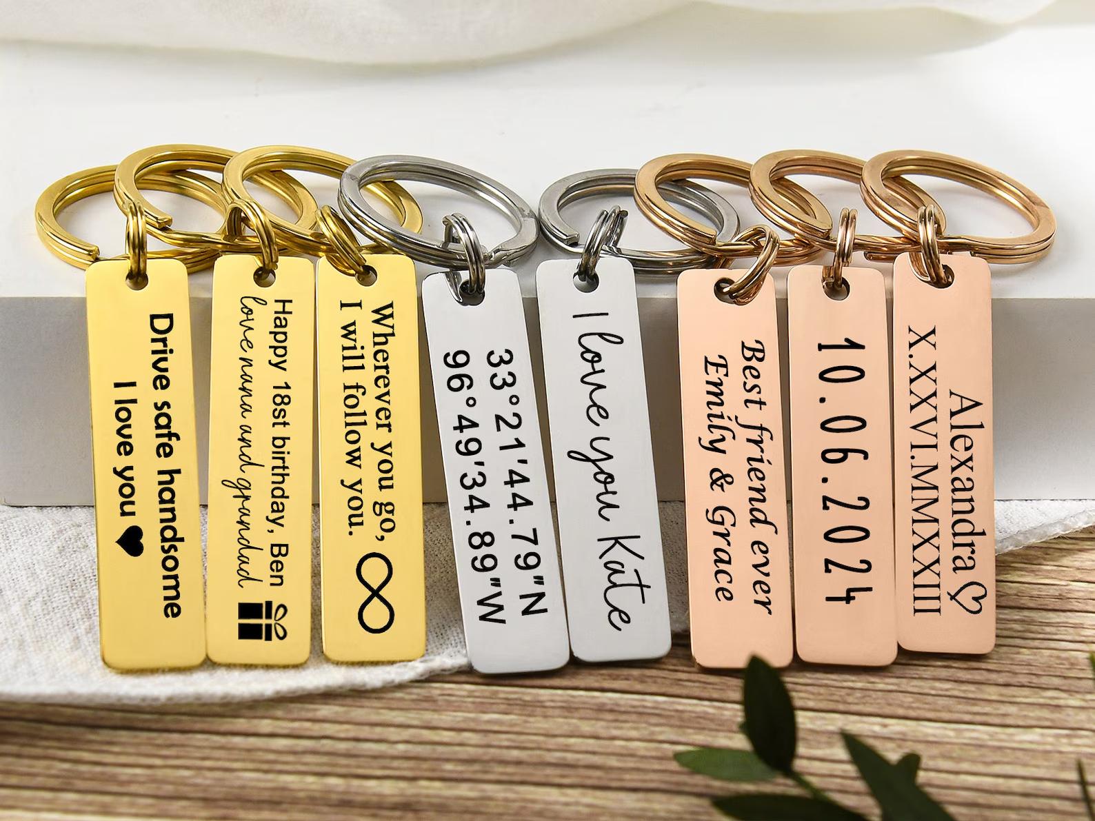 Customised Keyring Personalised Keychain Personalised Keyring Custom ...