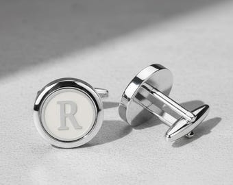 Personalised Cufflinks, Engraved Initials Cufflinks, Groomsman Wedding Cufflink, Best man Cufflinks, Wedding Gift Grooms Gift