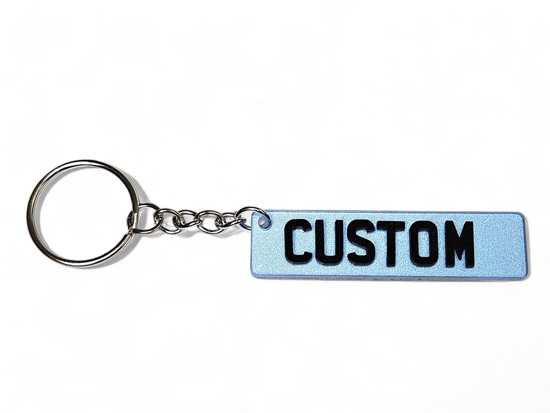 Personalised 4D Number Plate Keyring Personalised Number Plate Keychain