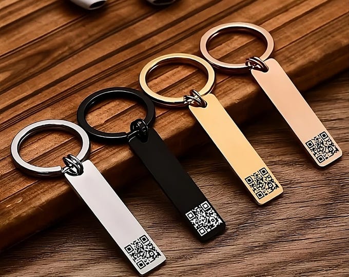 Personalised QR Code Keychain Music Scannable Keyring Personalised Gift Music Gift Keychain Customised Keyring Birthday Anniversary Gift