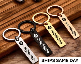 Personalised Spotify Keychain Music Scannable Keyring Personalised Gift Music Gift Keychain Customised Keyring Valentine's Day Gift
