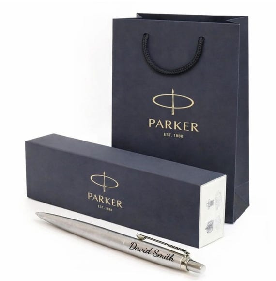 Personalised Parker Pen and Gift Bag , Ballpoint Jotter Pen, Personalised Pen, Gift for Him, for Doctor, Company Pen Wedding Groomsmen Gift