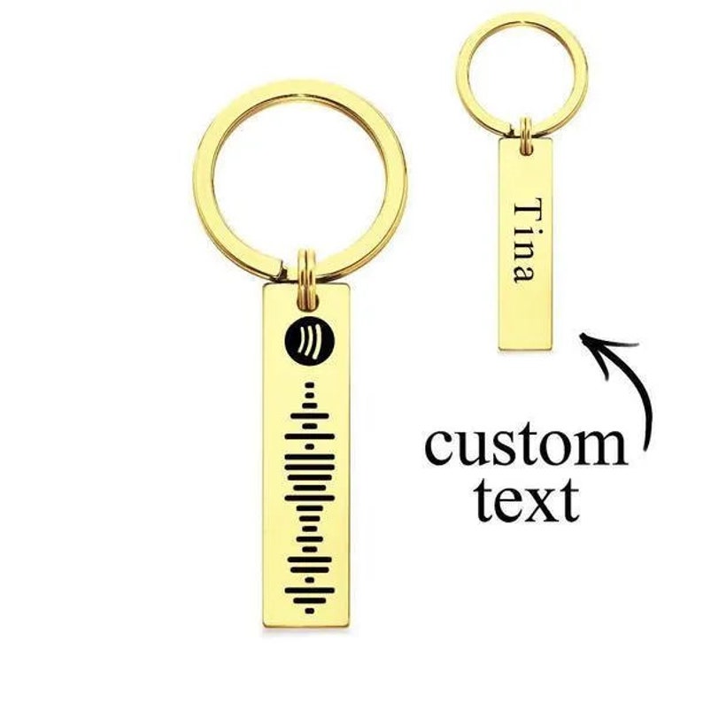 Personalised Spotify Keychain Music Scannable Keyring Personalised Gift Music Gift Keychain Customised Keyring Birthday Anniversary Gift zdjęcie 5