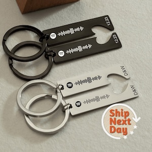 Schlüsselanhänger Musik Schlüsselanhänger Schlüsselanhänger personalisierte Musik Geschenk Scannable Keychain Valentinstag Geschenk