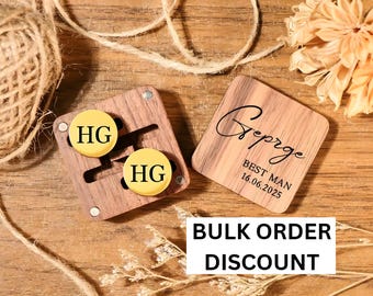 Cufflinks Bulk 1-10 Sets Groomsmen Cufflink, Groomsmen Gift, Personalized Cufflinks for Men, Best Man Gift, Groomsman Personalised Cufflinks