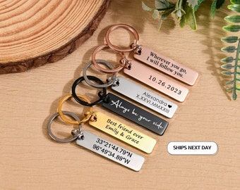 Personalised Keychain Engraved Keychain Personalised Keyring Custom Keychain Personalised Gift Name Keychain Drive Safe Keyring Gift Idea